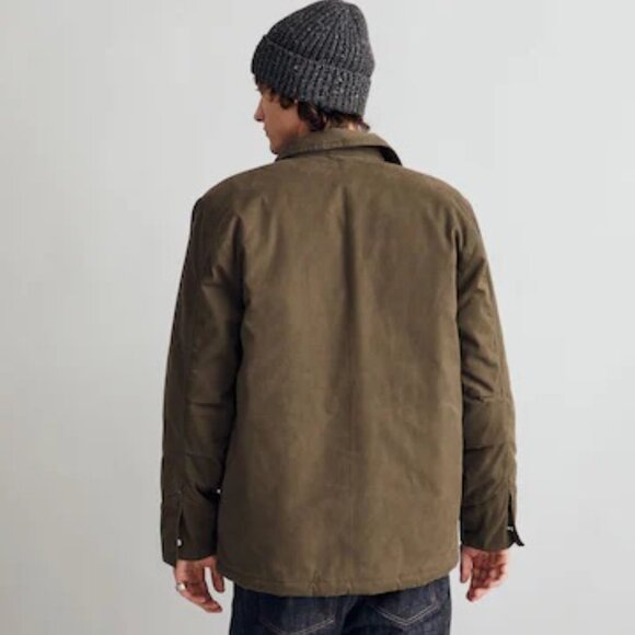 Madewell Waxed Quilted Barn Jacket | Green | Medium - Picture 3 of 4